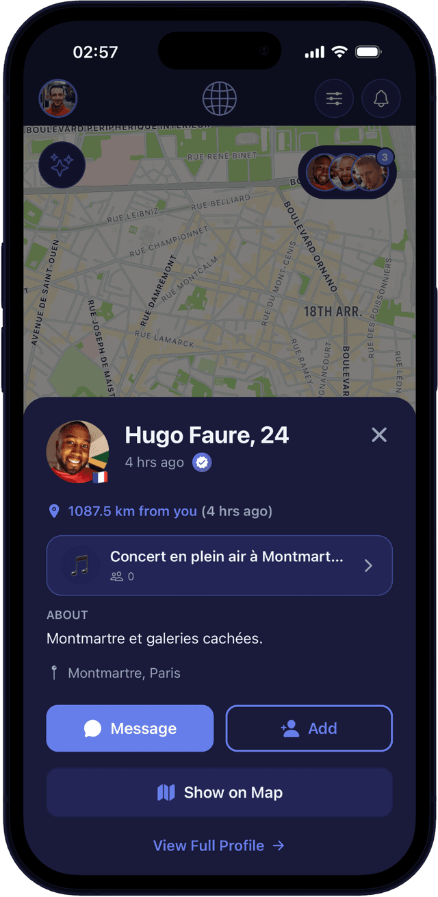 Era app settings — control location sharing and visibility